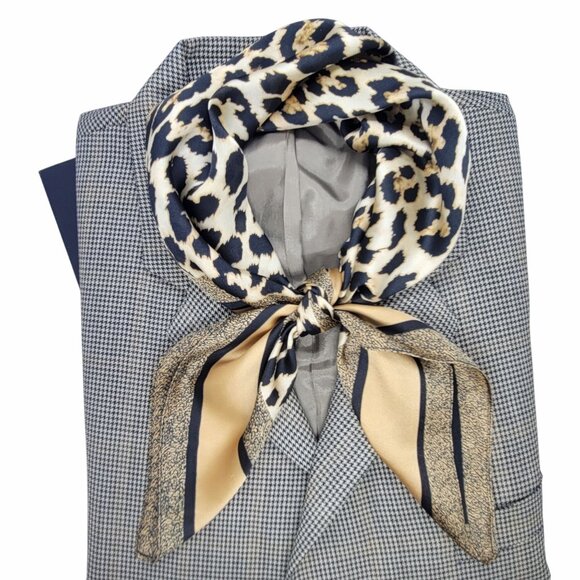 Unbranded Other - ✨Elegant Bandana Square Scarf Silky Satin Cheetah Print Leopard Head Neck Wrap✨